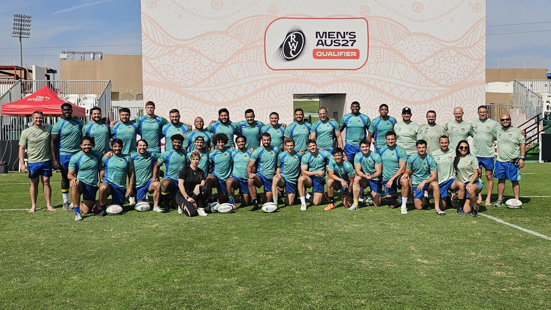 Delegação brasileira de rugby em qualificatória para a Copa do Mundo